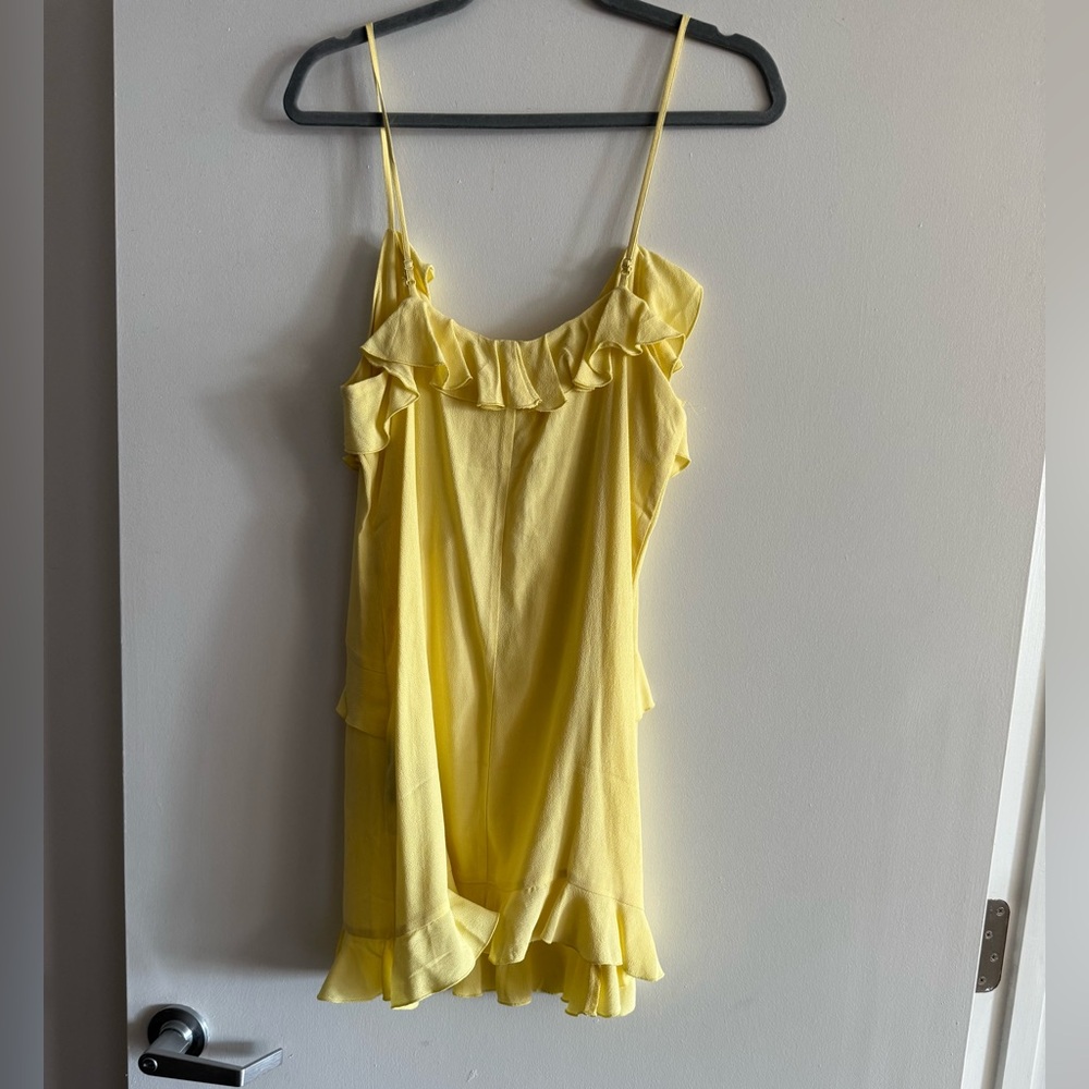 H&M Yellow Ruffled Mini Dress - Picture 2 of 3